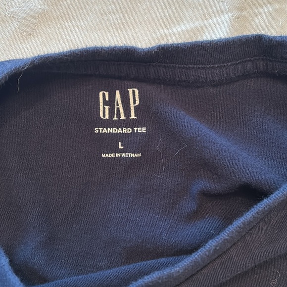 Gap Large Standard T-Shirt Dark Blue - Picture 3 of 6